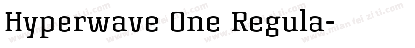 Hyperwave One Regula字体转换